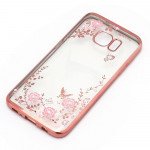 Wholesale Samsung Galaxy S7 Edge Secret Garden Electroplate Hybrid Case (Rose Gold)